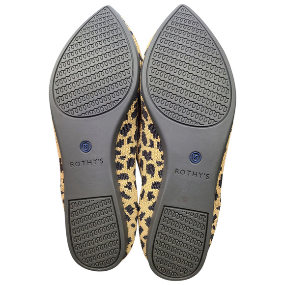 Rothys "The Point" Pointed Leopard Animal Print Slip On Ballerina Flats Size 7 - Picture 10 of 10